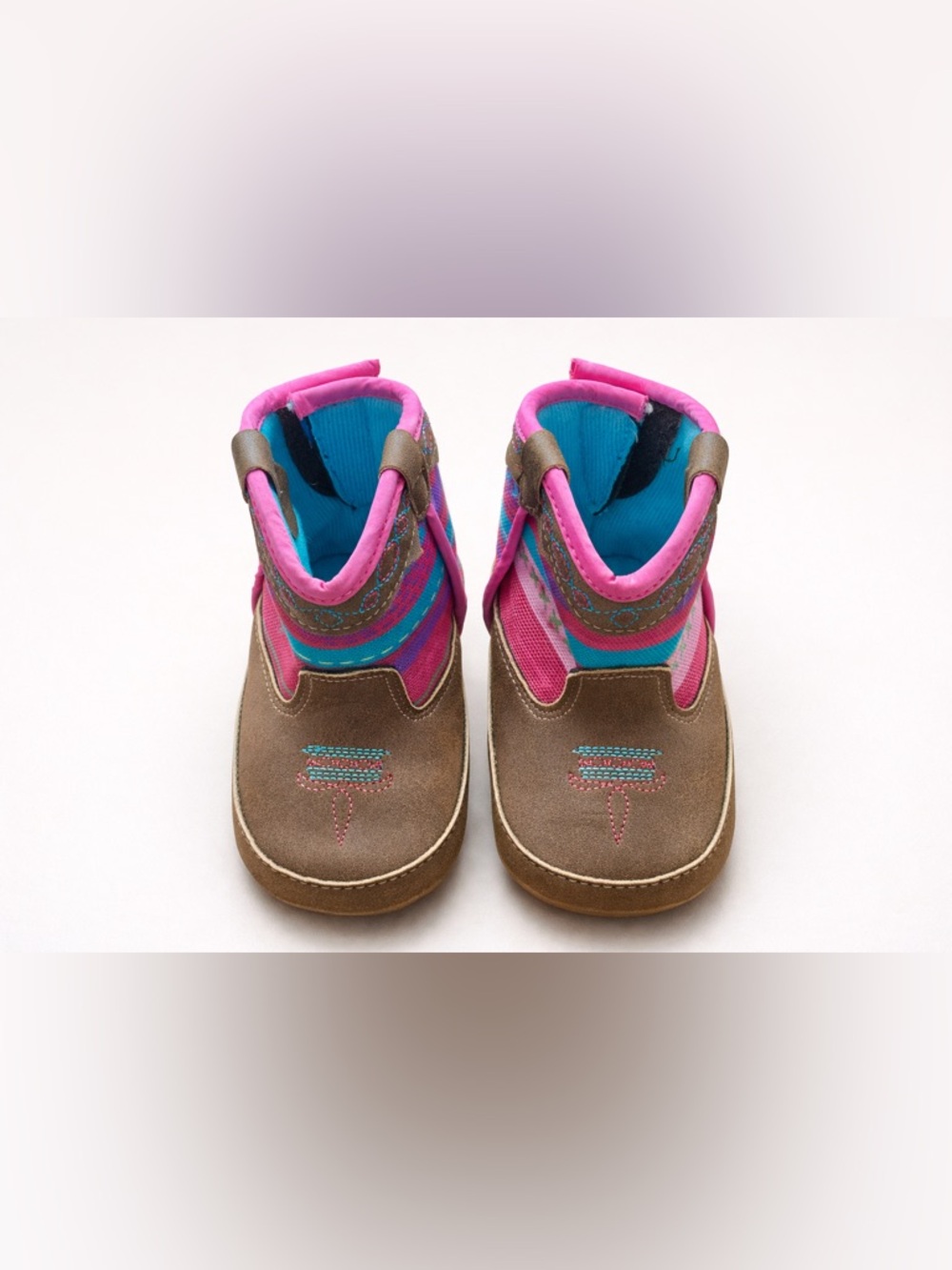 Twister | Toddler Western Boots | Size 3 | Pink & Turquoise Cowboy Boots